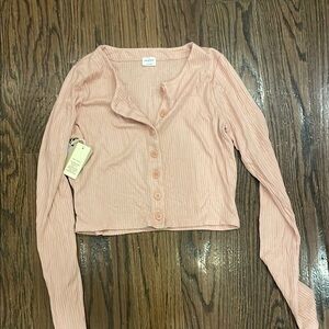 Women's Pink Button-Up Top